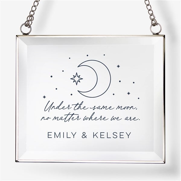 Under The Same Moon Personalized Glass Suncatcher  - 38034