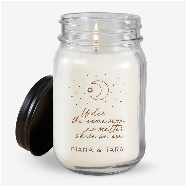 Personalized Farmhouse Candle Jar - Under The Same Moon - 38044