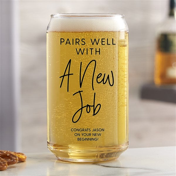 Pairs Well With...Personalized Printed Beer Glasses  - 38048