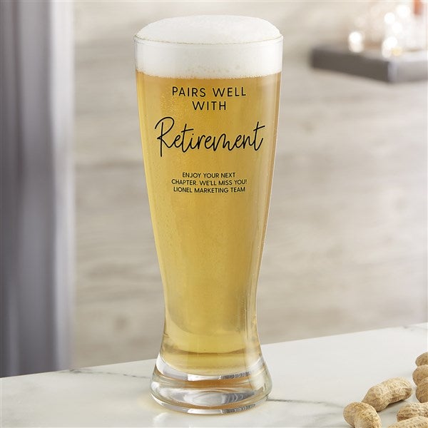 Pairs Well With...Personalized Printed Beer Glasses  - 38048