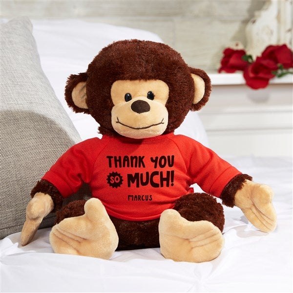 Many Thanks Personalized Plush Monkey  - 38058