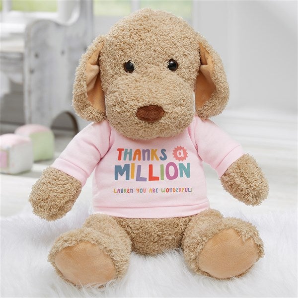 Many Thanks Personalized Plush Dog Stuffed Animal  - 38059