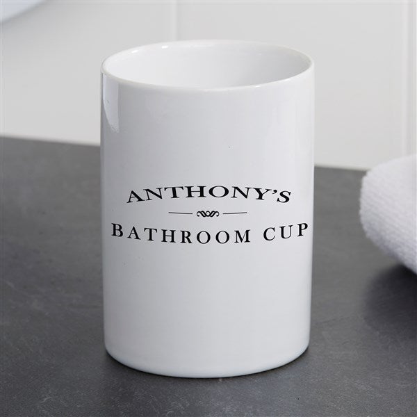 Personalized Ceramic Bathroom Cup - Family Market - 38064