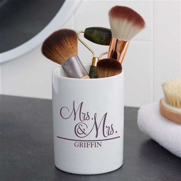 Personalized Ceramic Bathroom Cup - Wedded Pair  - 38074