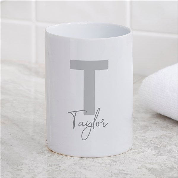 Personalized Ceramic Bathroom Cup - Simple and Sweet - 38077