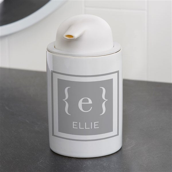 Personalized Ceramic Soap Dispenser - Classy Monogram - 38136