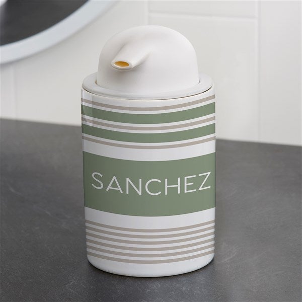 Personalized Ceramic Soap Dispenser - Turkish Stripes - 38151
