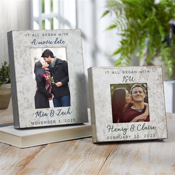 Personalized Galvanized Metal Picture Frame It All Began With