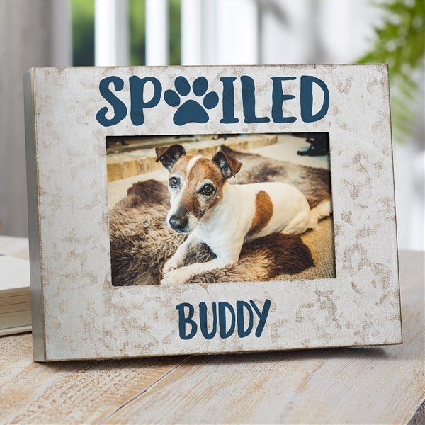Spoiled Pet Personalized Galvanized Metal Picture Frame  - 38184