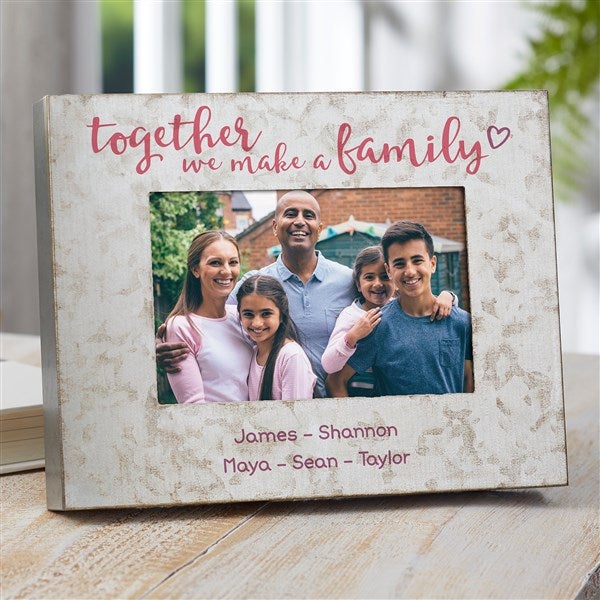 Together We Make A Family Personalized Galvanized Metal Picture Frame  - 38187
