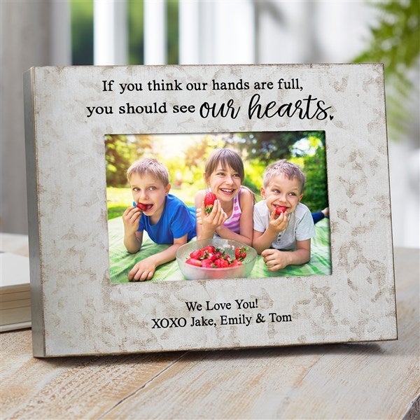 My Heart Personalized Galvanized Metal Picture Frame  - 38188