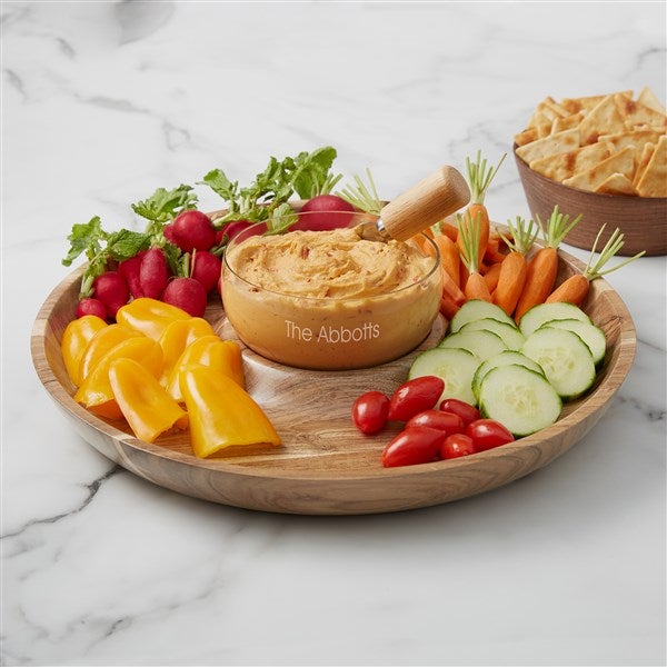 Personalized Chip and Dip Serving Dish - Brisbane Collection - 38202