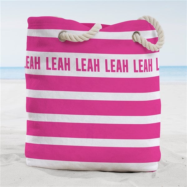 Classic Stripe Personalized Beach Bag  - 38237