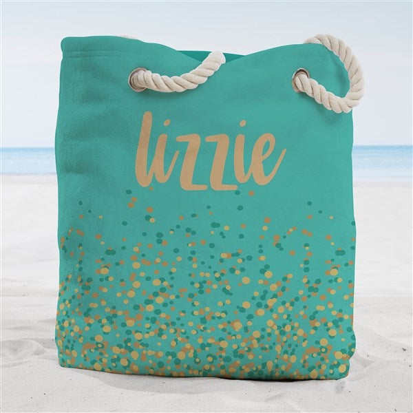 Sparkling Name Personalized Beach Bag  - 38240