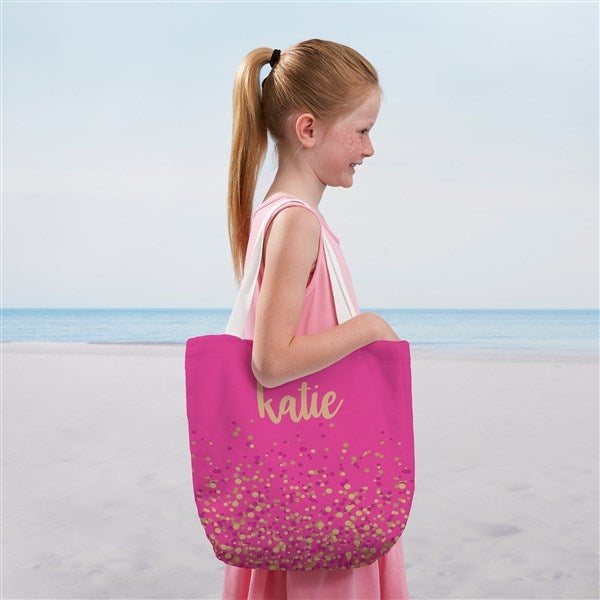 Sparkling Name Personalized Beach Bag Small
