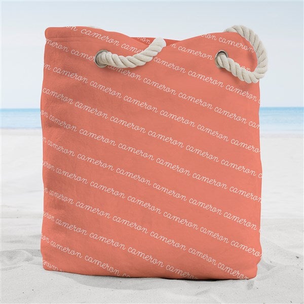 Playful Name Personalized Beach Bag Large