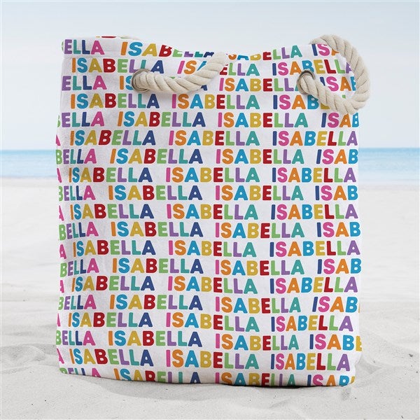 Vibrant Name for Her Personalized Beach Bag  - 38245