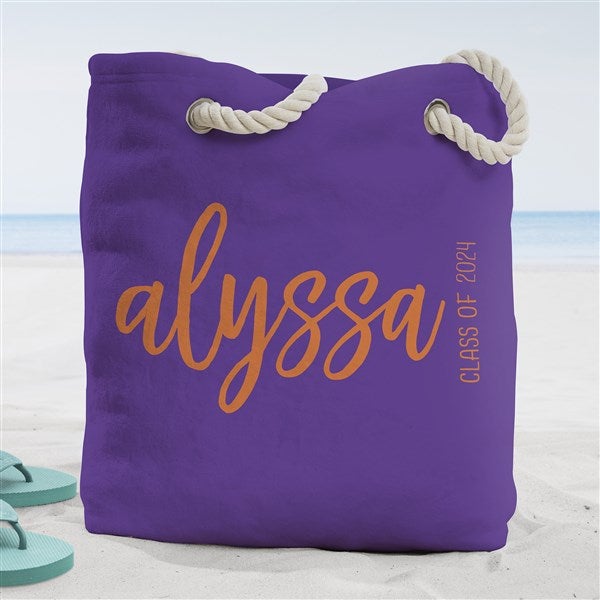 Graduation Scripty Style Personalized Beach Bag  - 38249