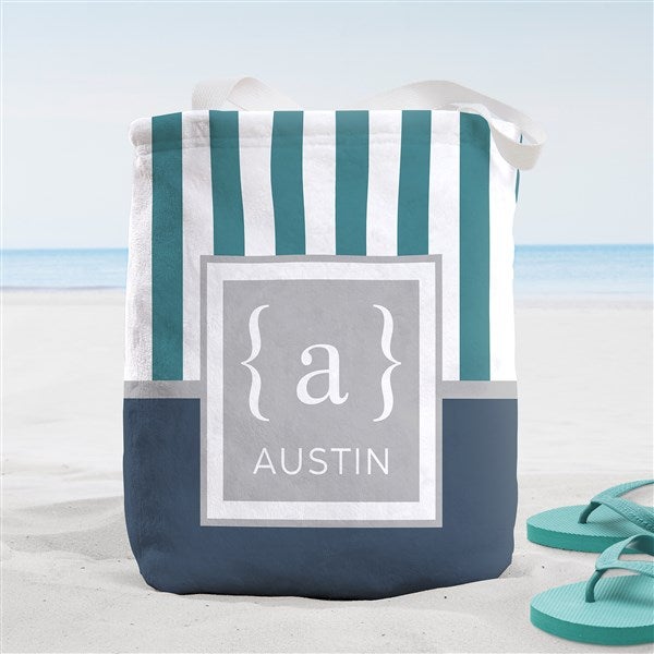 Classy Monogram Personalized Beach Bag  - 38252