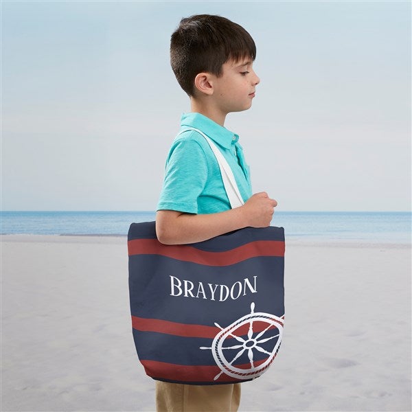 Nautical Personalized Beach Bag Small