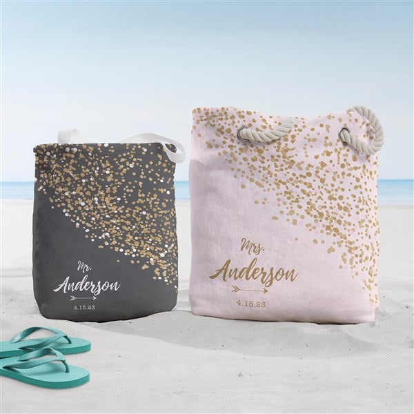 Sparkling Love Personalized Beach Bag Small