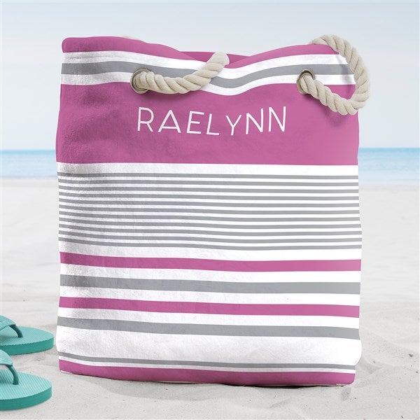 Turkish Stripes Personalized Beach Bag  - 38262