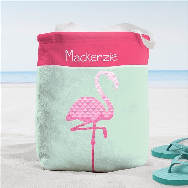 Flamingo Personalized Beach Bag  - 38265