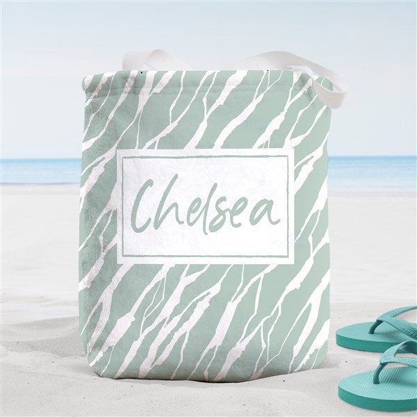 Hand Drawn Patterns Personalized Beach Bag  - 38273