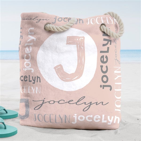 Youthful Name Personalized Beach Bag  - 38276