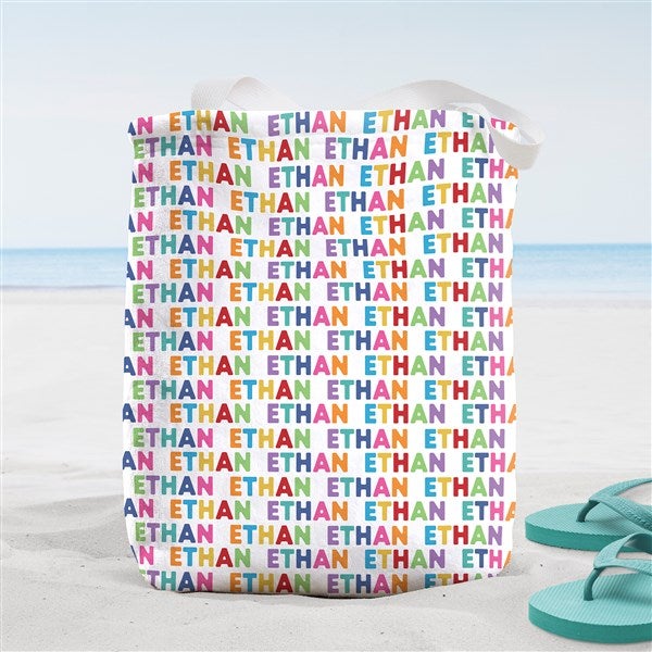Vibrant Name for Him Personalized Beach Bag  - 38280
