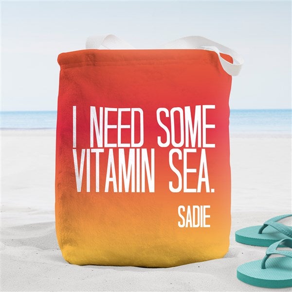 Beach Bag with caption paradise main image 1