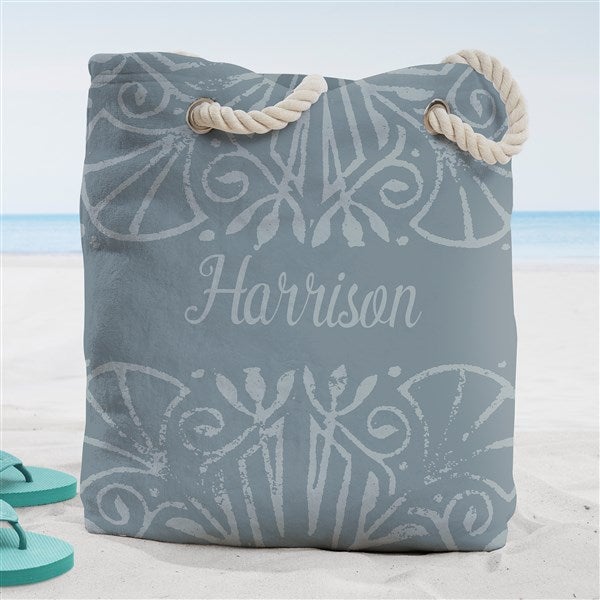 Stamped Pattern Personalized Beach Bag  - 38286