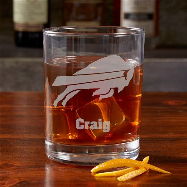 NFL Buffalo Bills Engraved Old Fashioned Whiskey Glasses - 38311