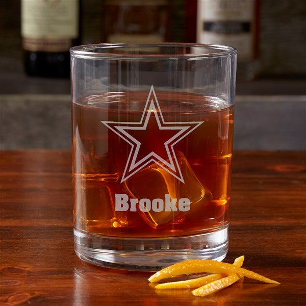 NFL Dallas Cowboys Engraved Old Fashioned Whiskey Glasses - 38315