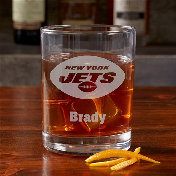 NFL New York Jets Engraved Old Fashioned Whiskey Glasses - 38329