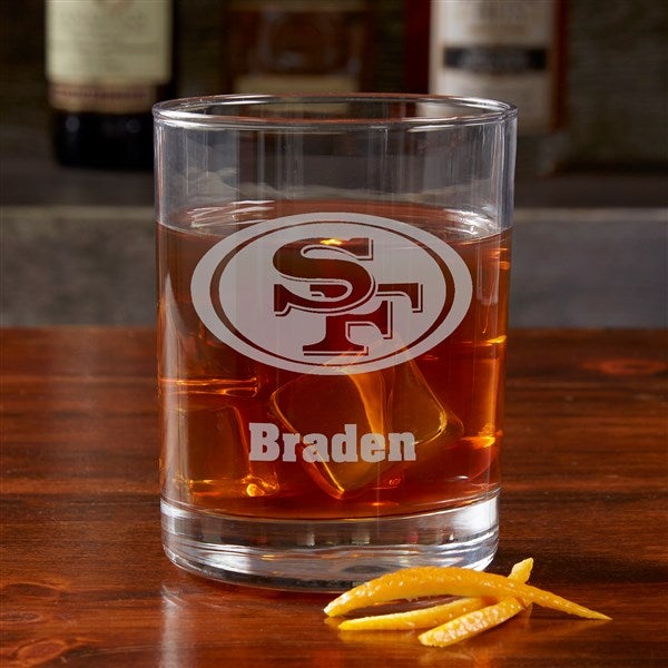 NFL San Francisco 49ers Engraved Old Fashioned Whiskey Glasses - 38333