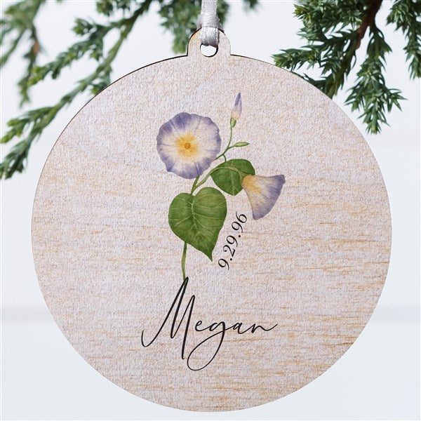 Birth Month Flower Personalized Ornament  - 38377
