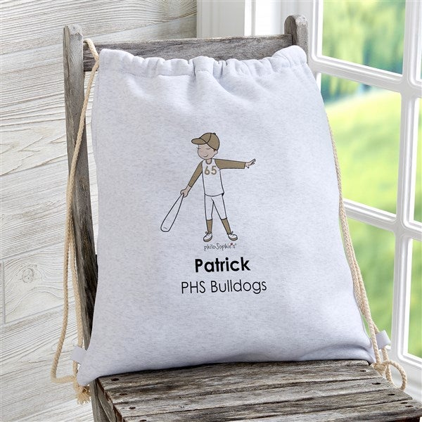 philoSophie's® Baseball Personalized Sweatshirt Drawstring Bag  - 38410