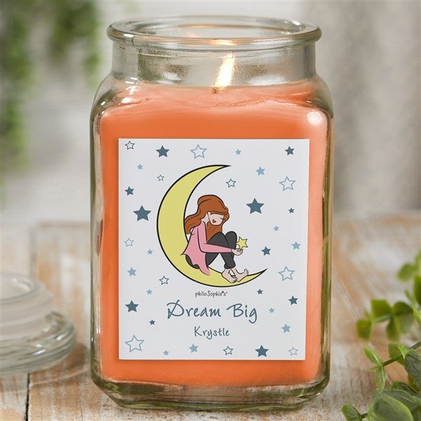 Dream Big philoSophie's® Personalized Scented Glass Candle Jar  - 38414