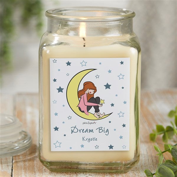 Dream Big philoSophie's® Personalized Scented Glass Candle Jar  - 38414