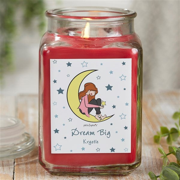 Dream Big philoSophie's® Personalized Scented Glass Candle Jar  - 38414