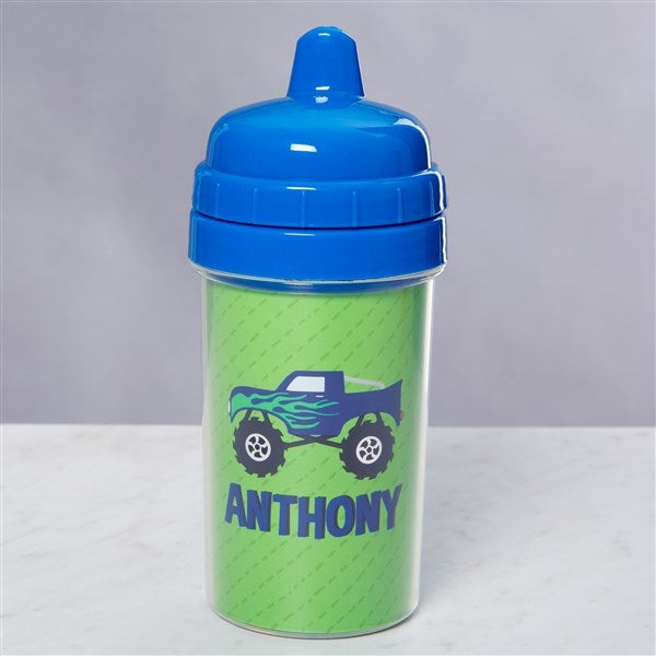 Personalized Monster Truck Kids Water Bottle 
