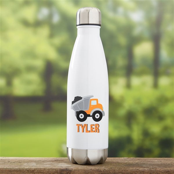 Construction & Monster Trucks Personalized Insulated Water Bottle  - 38428