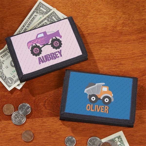 Construction & Monster Trucks Personalized Wallet  - 38431