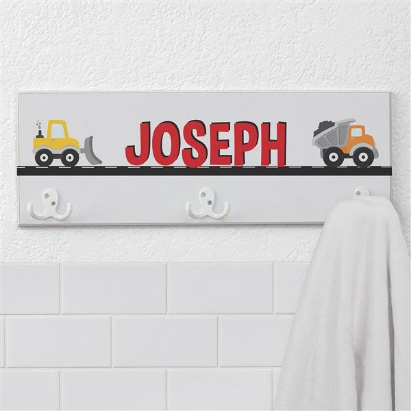 Construction & Monster Trucks Personalized Towel Hook - 38448
