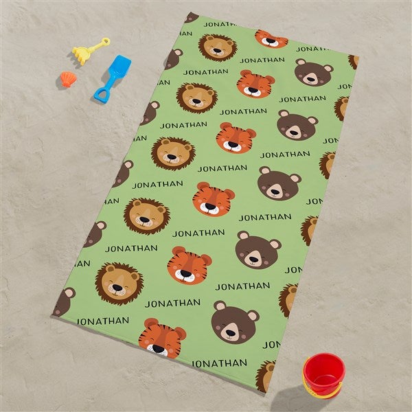 Animal Pals Personalized Beach Towel  - 38474