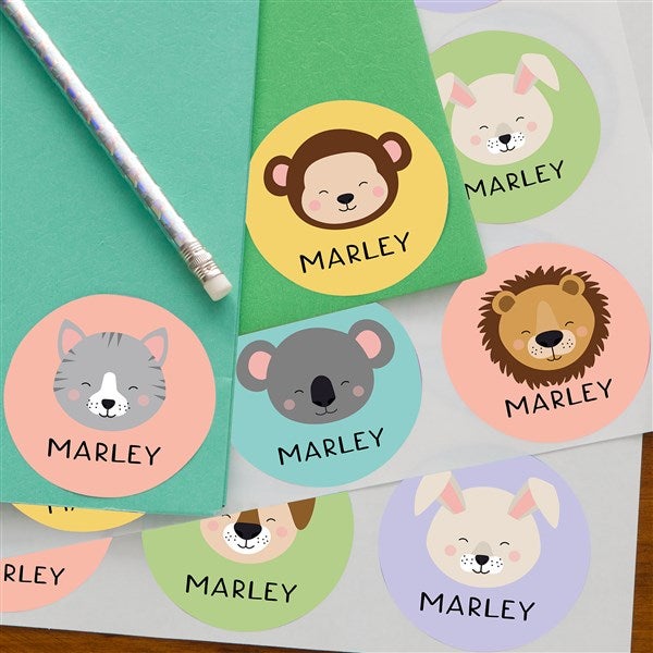 Animal Pals Personalized Stickers  - 38481