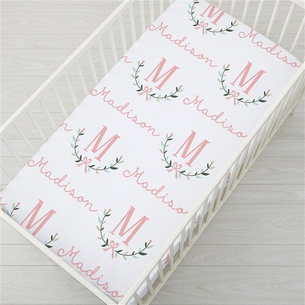 Girly Chic Personalized Crib Sheet  - 38510