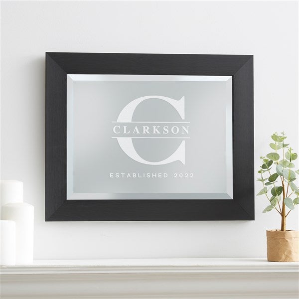 Engraved Framed Wall Mirror - Lavish Last Name - 38521