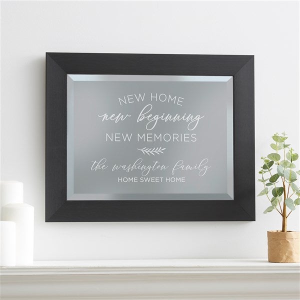 Engraved Framed Wall Mirror - New Home, New Memories - 38522